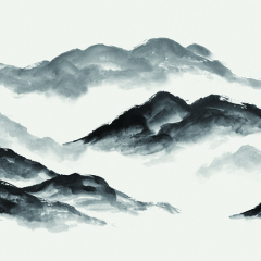 뮤럴벽지 | 먹빛의 여운/몽환블랙 | M544-01